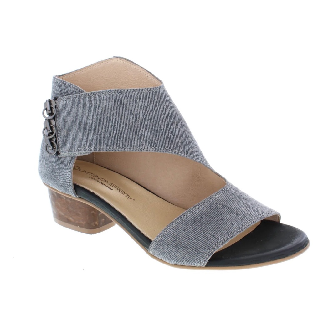 UNITY IN DIVERSITY ‘Sugarplum’ Leather Open Toe Heels Women’s Size EU 39